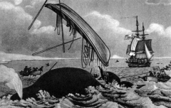 Охота на китов. Гравюра XIX века